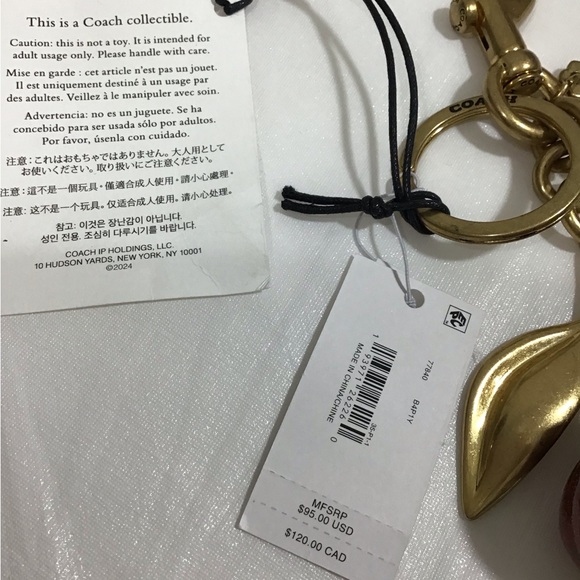 Coach Double Cherry Bag Charm New With Tag - Picture 5 of 6
